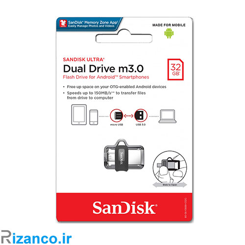 sandisk-ultra-dual-drive-m3.0-32-02 فلش مموری سن دیسک مدل Ultra Dual Drive M3.0